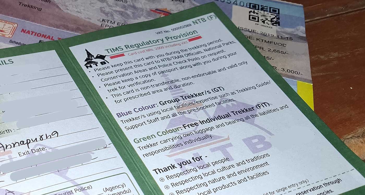 TIMS Permit for Trekking in Nepal